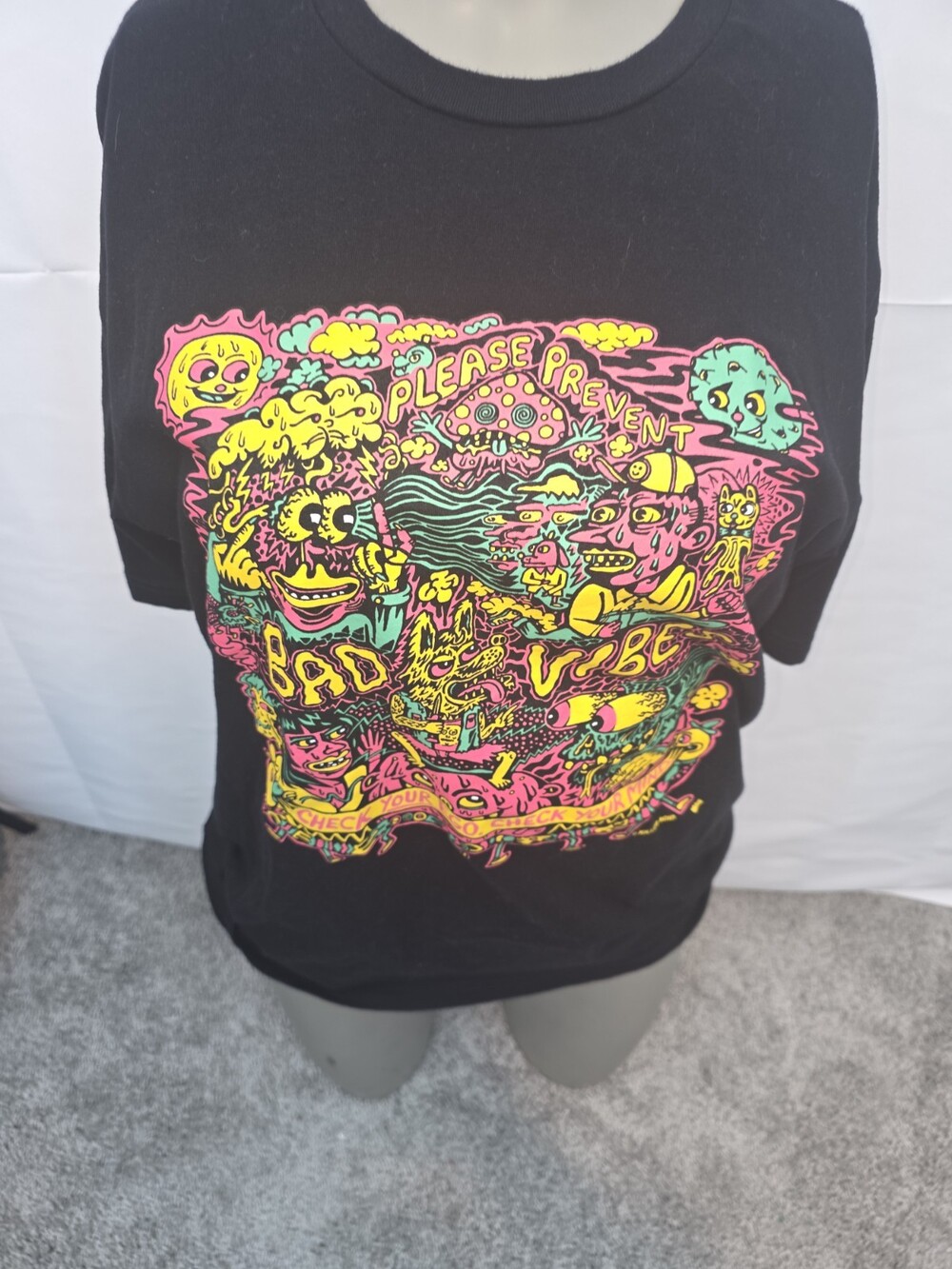 Killer Acid Limited Edition Bad Vibes Psychedelic Stoner Hippie Tshirt SZ Large